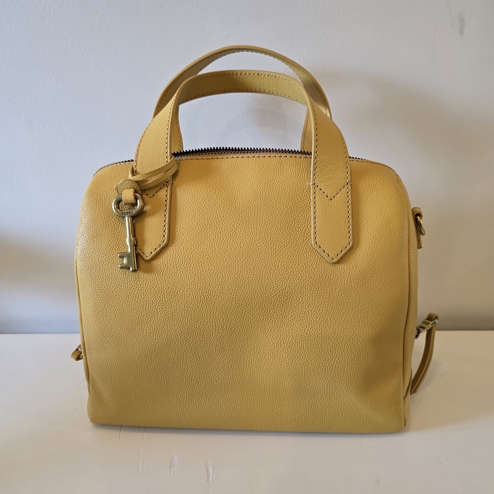 Fossil Yellow Satchel Bag